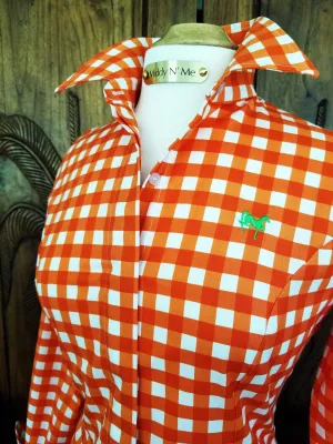 SWEET MELISSA IN TANGERINE GINGHAM