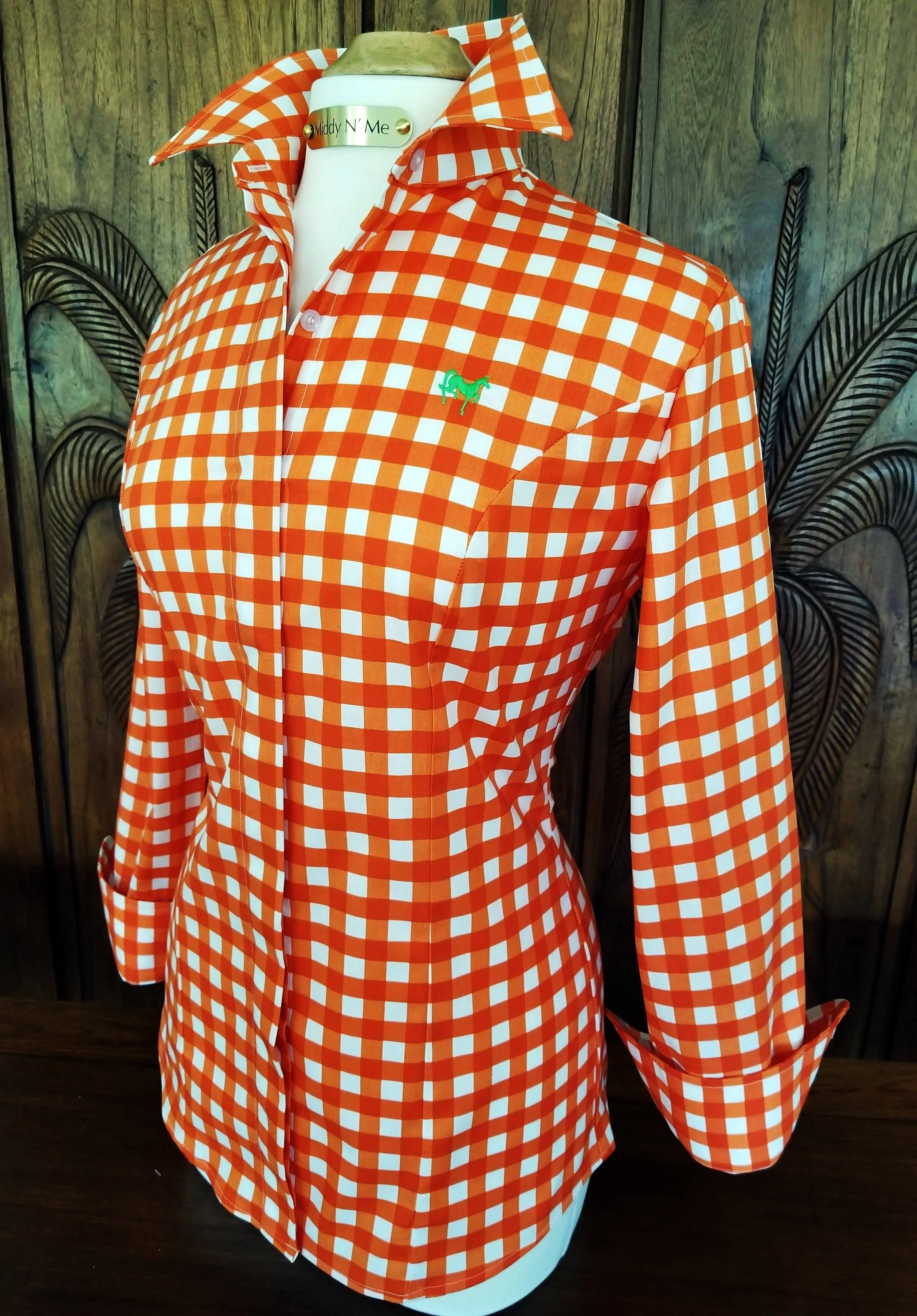 SWEET MELISSA IN TANGERINE GINGHAM
