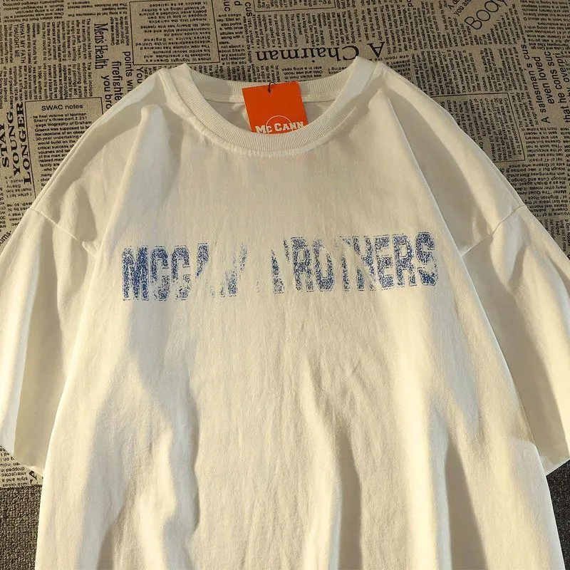T-shirt en coton à manches courtes imprimé coucher de soleil