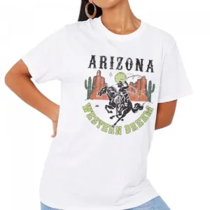 T Shirt Retro Imprimé Vintage Femme