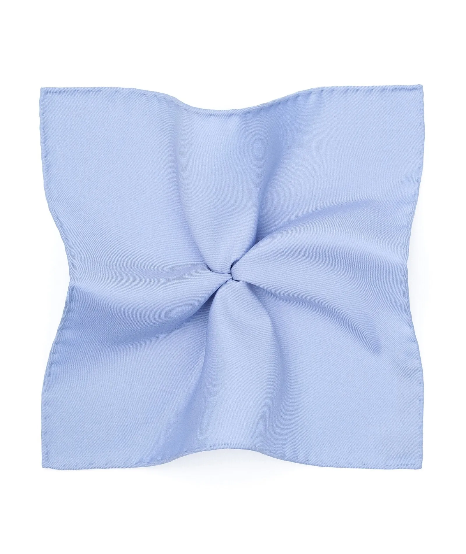 Tailored Handmade Light blue in Wool Pocket Square