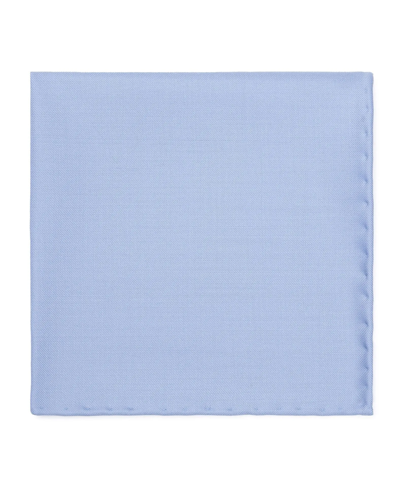 Tailored Handmade Light blue in Wool Pocket Square