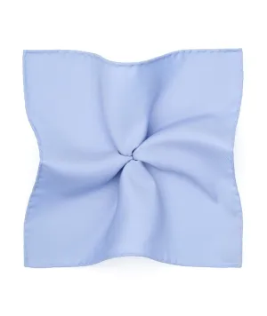 Tailored Handmade Light blue in Wool Pocket Square
