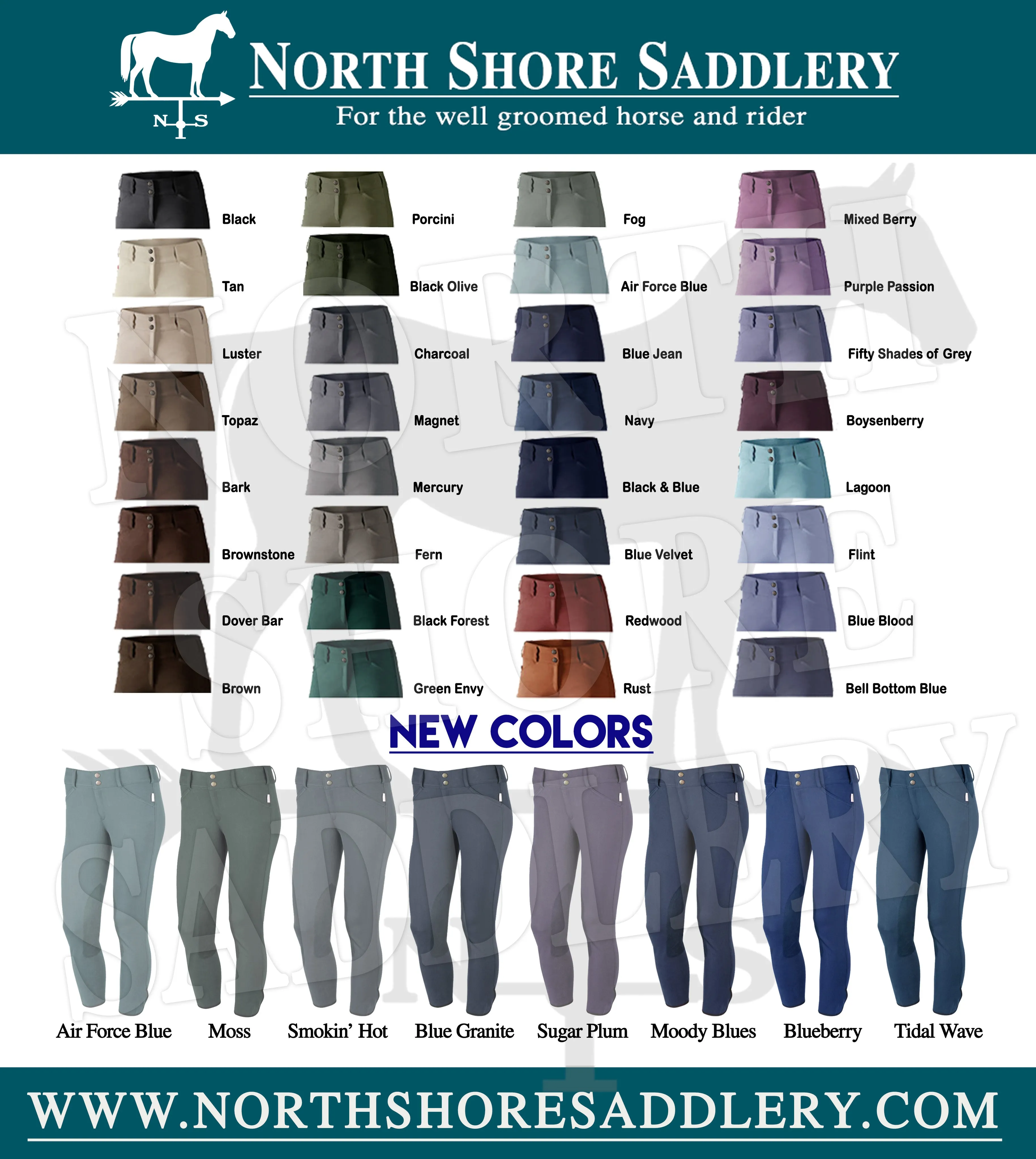 Tailored Sportsman Trophy Hunter Low Rise Front Zip Breech Colors