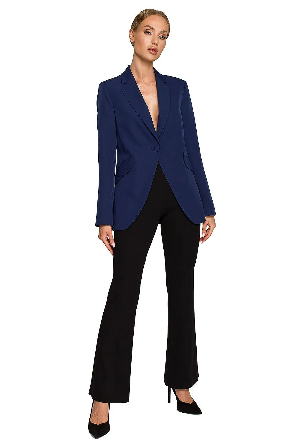 Tailored Waisted Blazer with Pockets