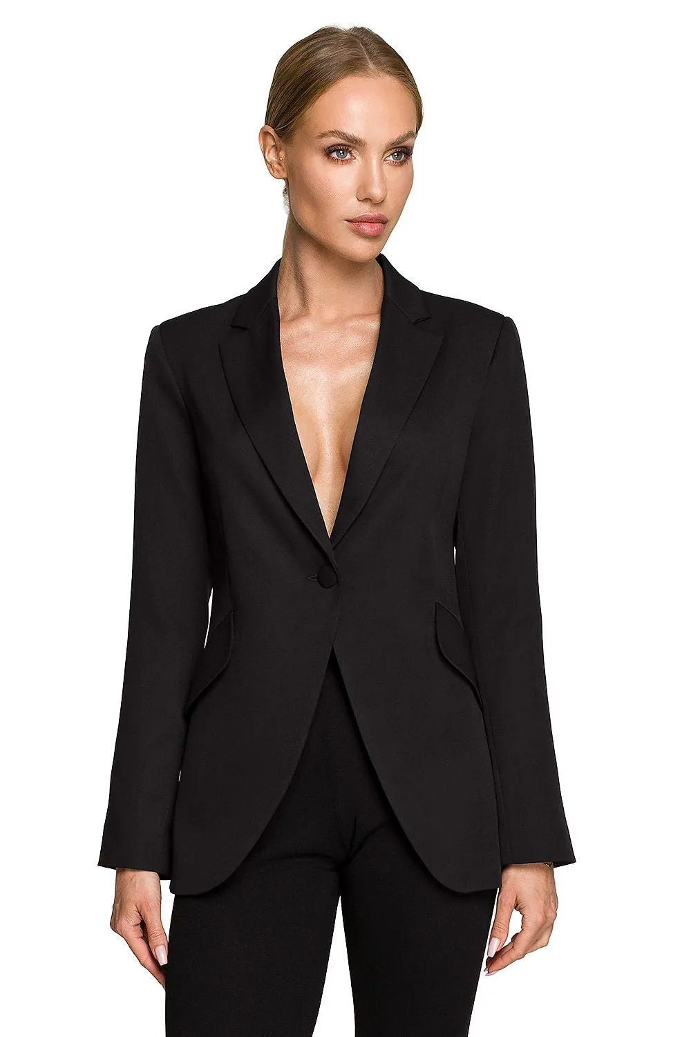 Tailored Waisted Blazer with Pockets