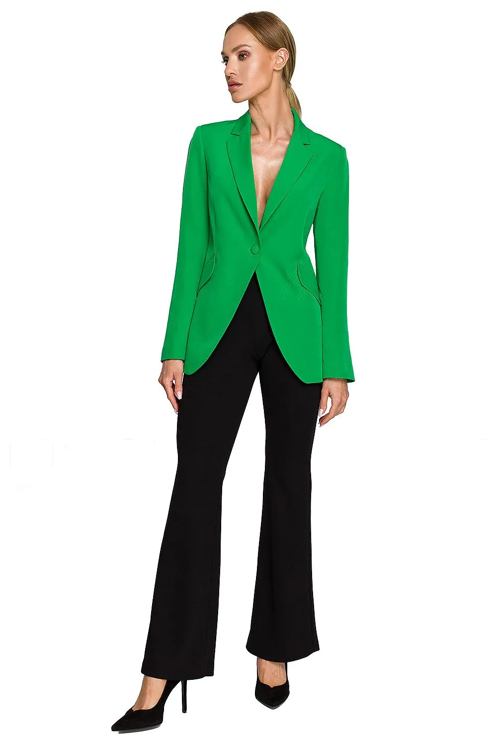 Tailored Waisted Blazer with Pockets