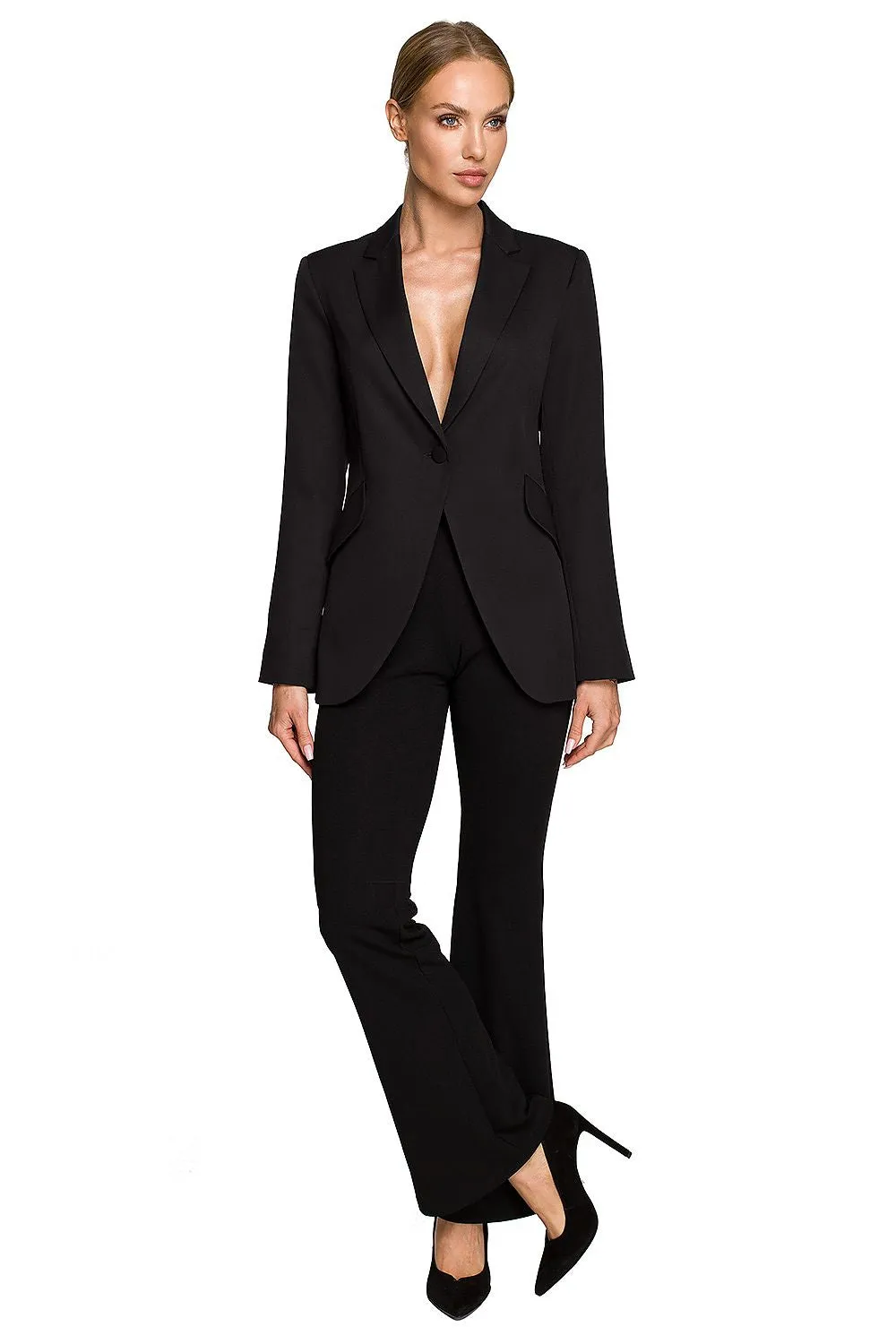 Tailored Waisted Blazer with Pockets