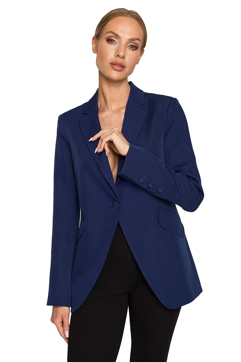 Tailored Waisted Blazer with Pockets