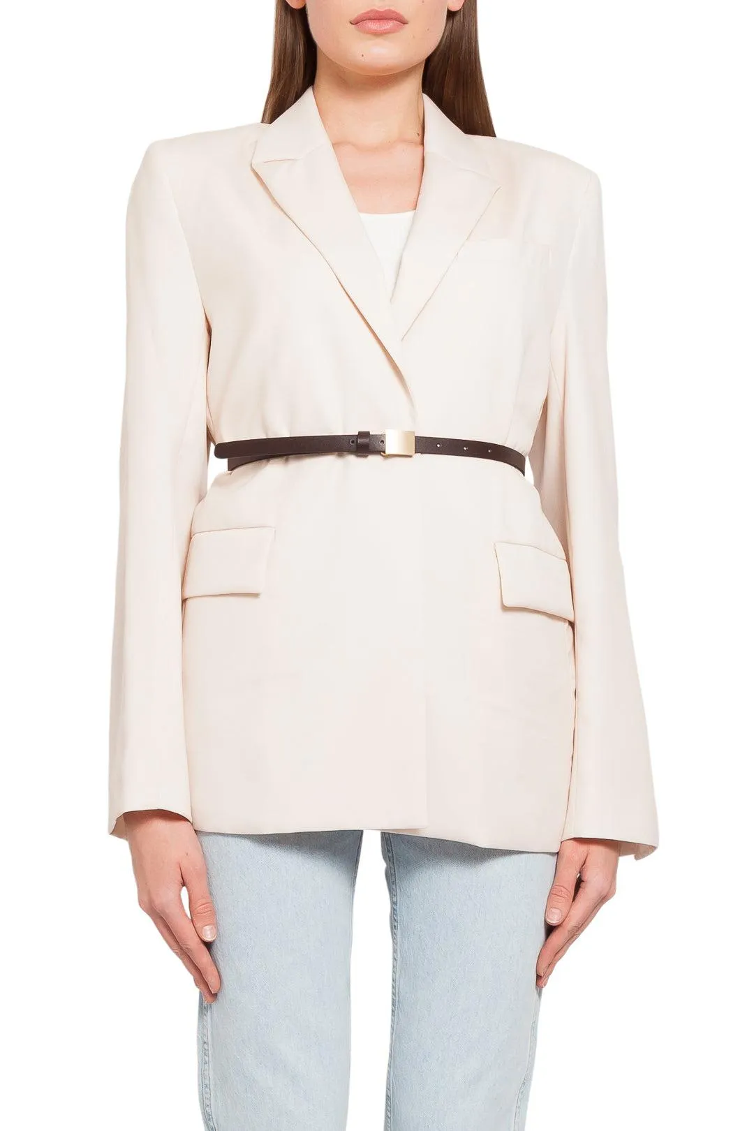 Tailored wool blazer jacket