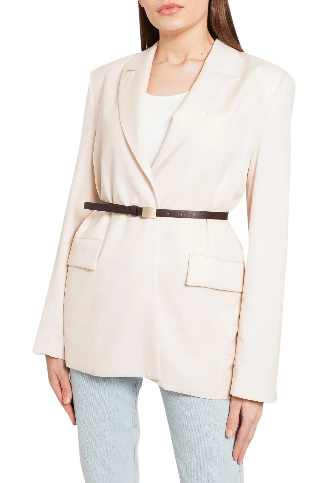 Tailored wool blazer jacket
