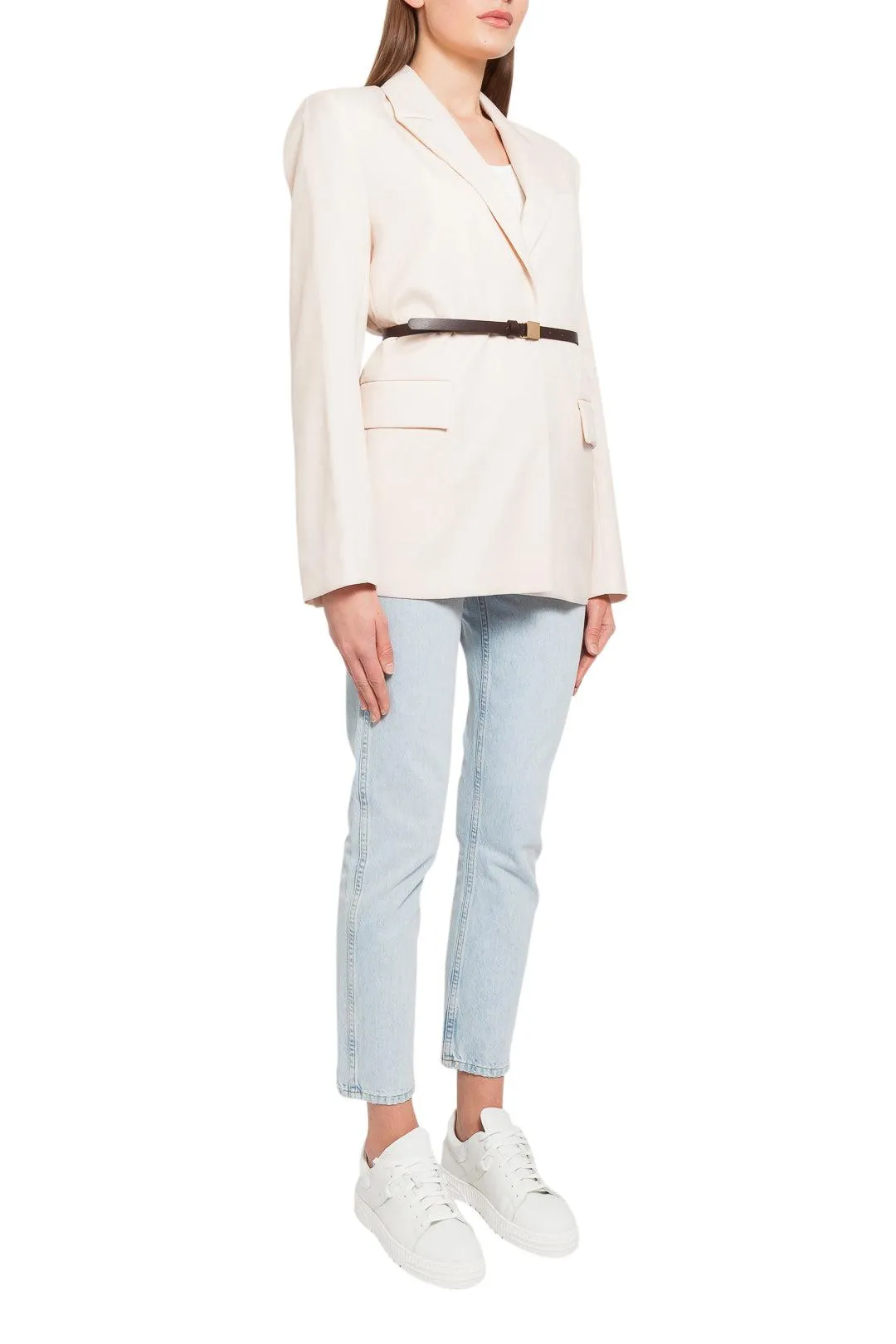 Tailored wool blazer jacket