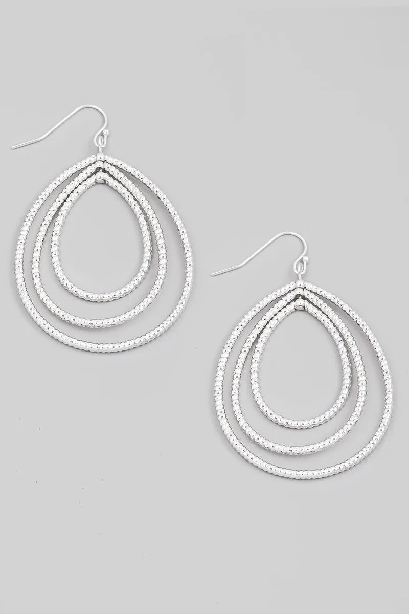 Teardrop Layered Earrings