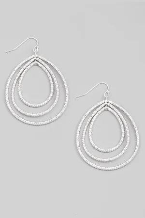 Teardrop Layered Earrings