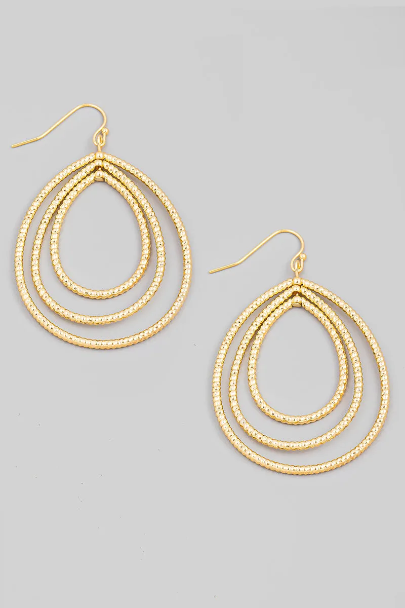 Teardrop Layered Earrings