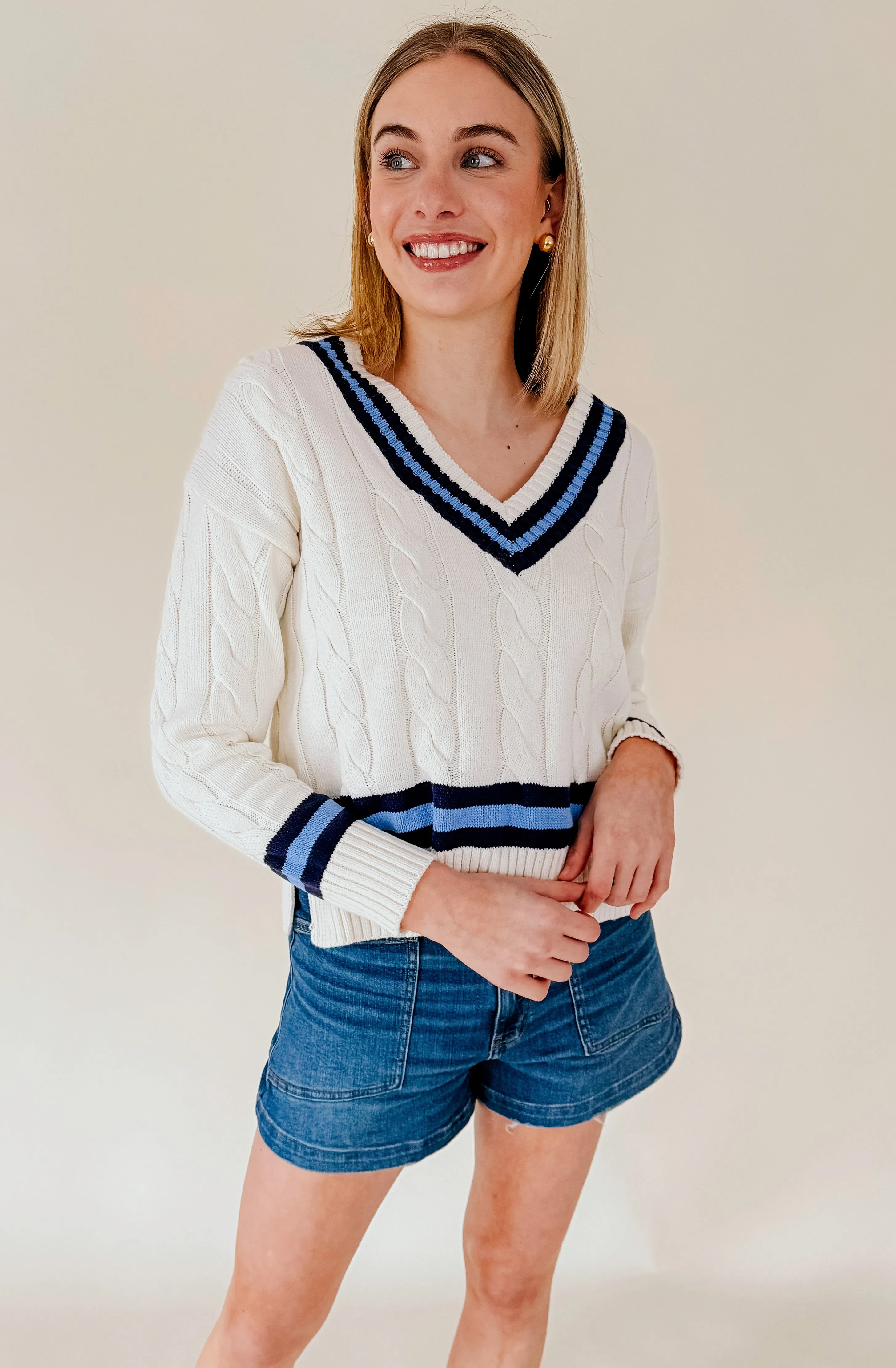 THE BLAIR VARSITY STRIPED SWEATER