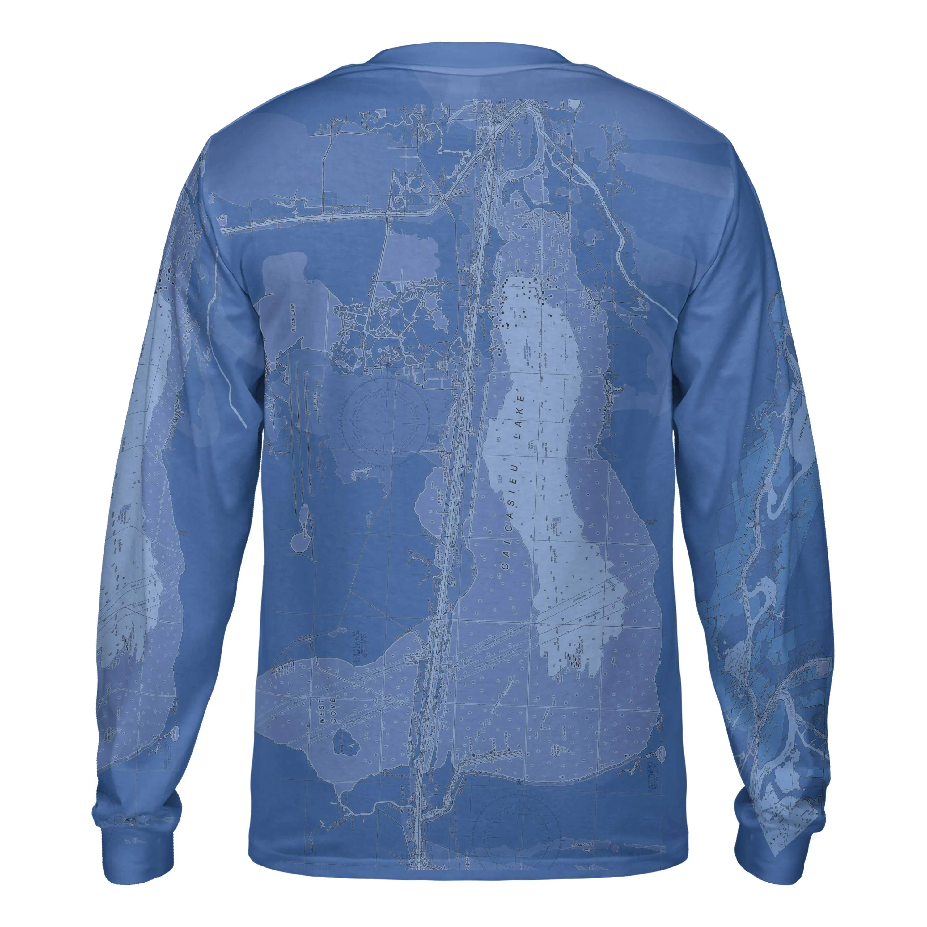 The Calcasieu Estuary Faded Blues Long Sleeve Tee