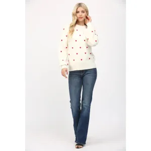 The Heart Sweater - White