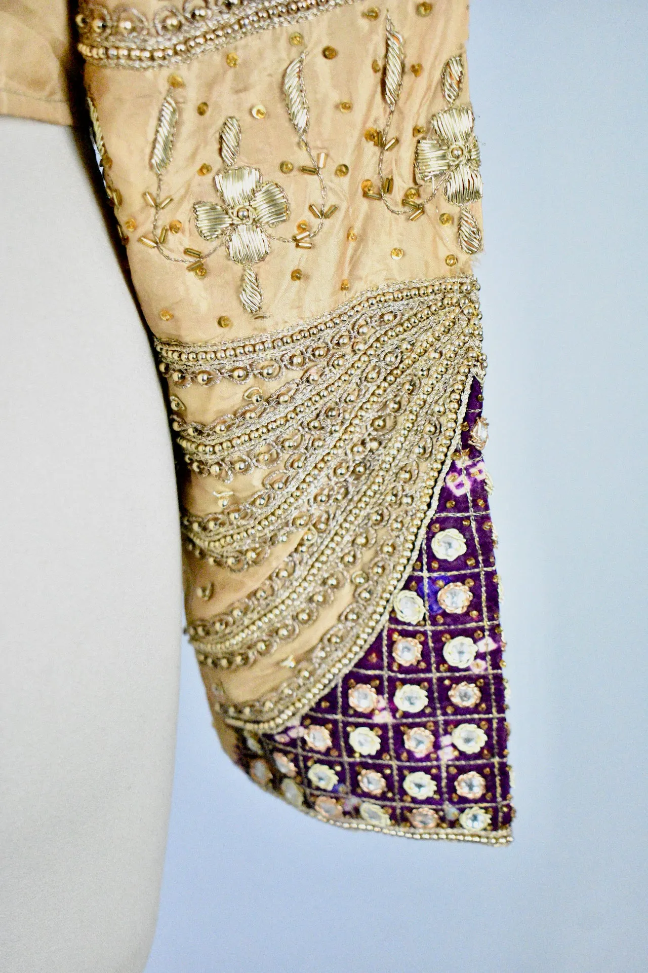 The Miss Designer Collection Purple Gold Beaded Bolero Jacket