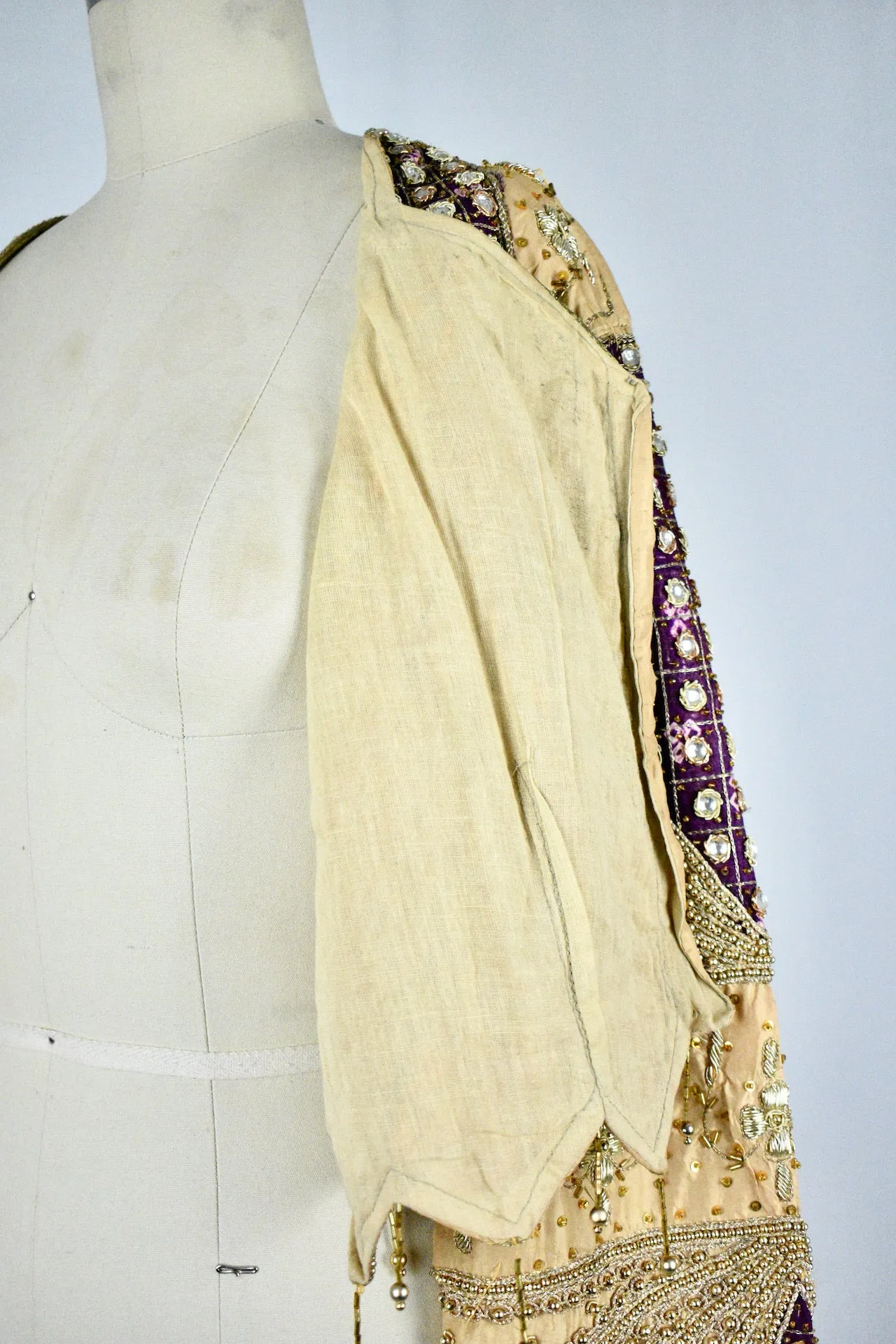 The Miss Designer Collection Purple Gold Beaded Bolero Jacket