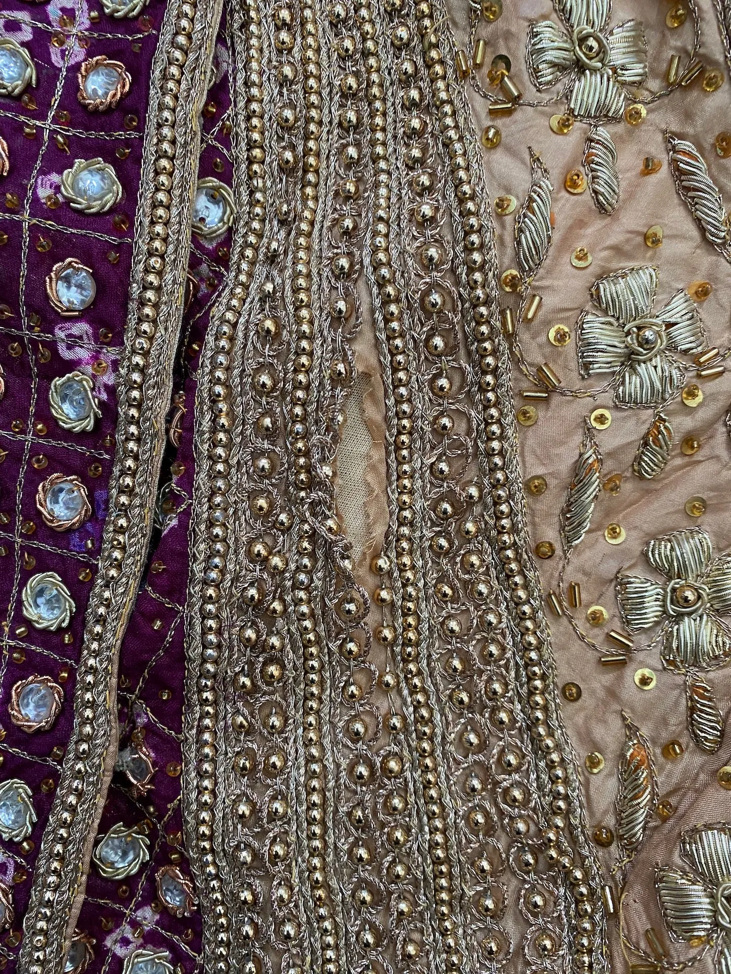 The Miss Designer Collection Purple Gold Beaded Bolero Jacket