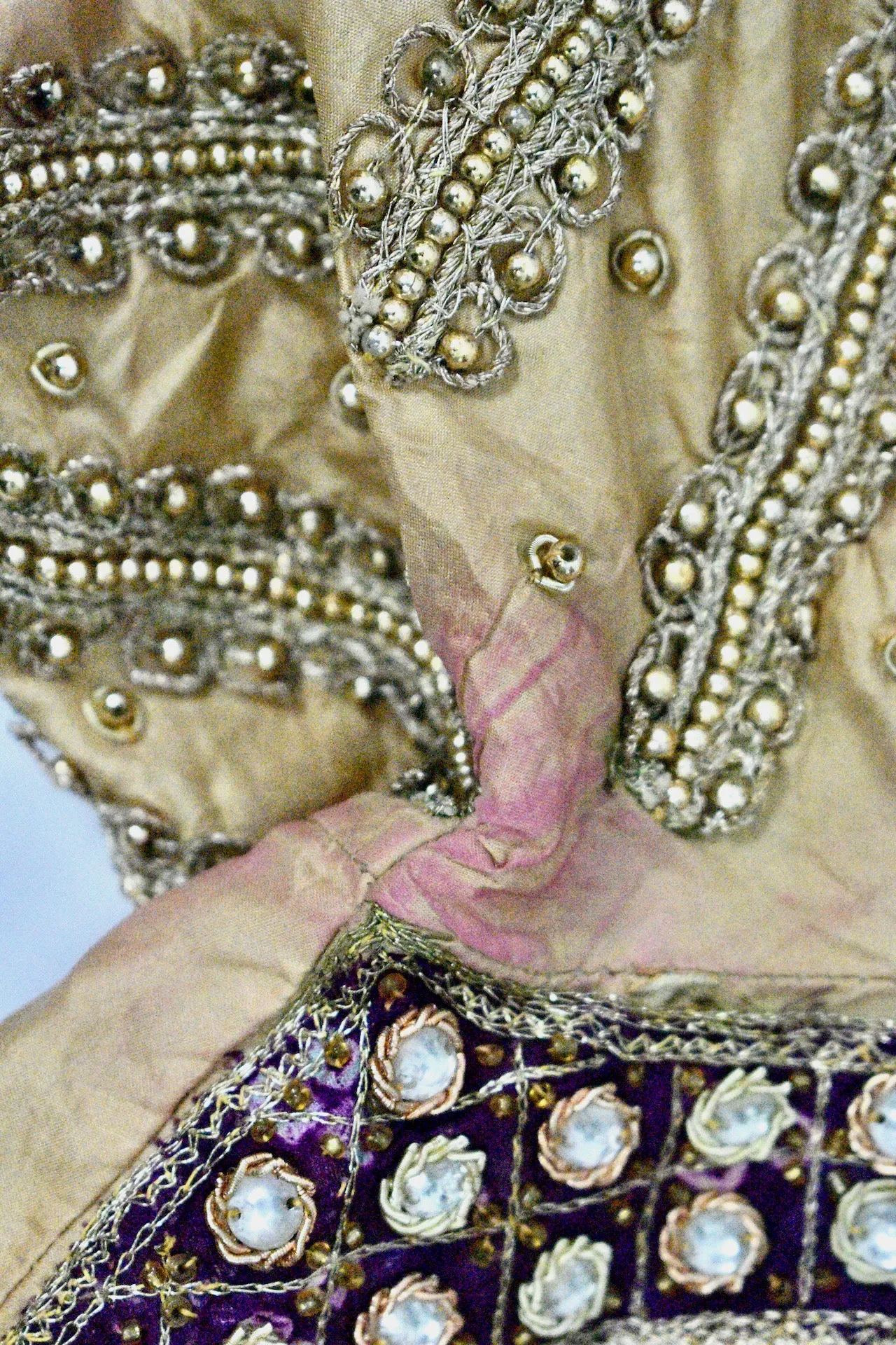 The Miss Designer Collection Purple Gold Beaded Bolero Jacket