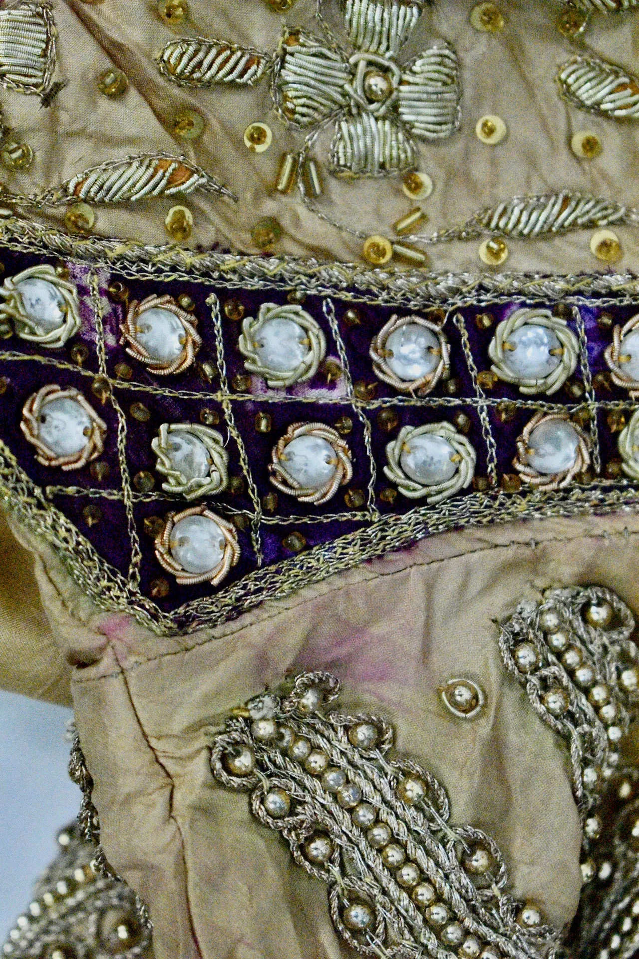 The Miss Designer Collection Purple Gold Beaded Bolero Jacket