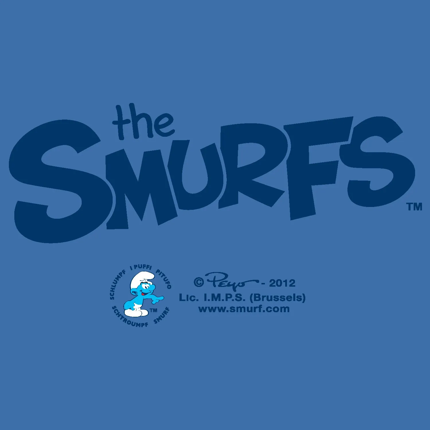 The Smurfs Jokey Smurf Tongue Official Kid's T-Shirt (Royal Blue)