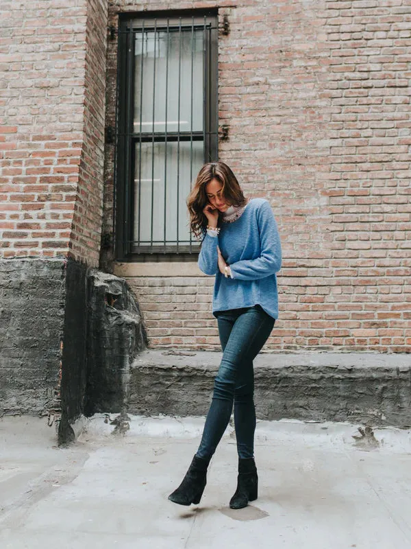 The Ultimate Cotton Sweater - Hi Low Slub Crew