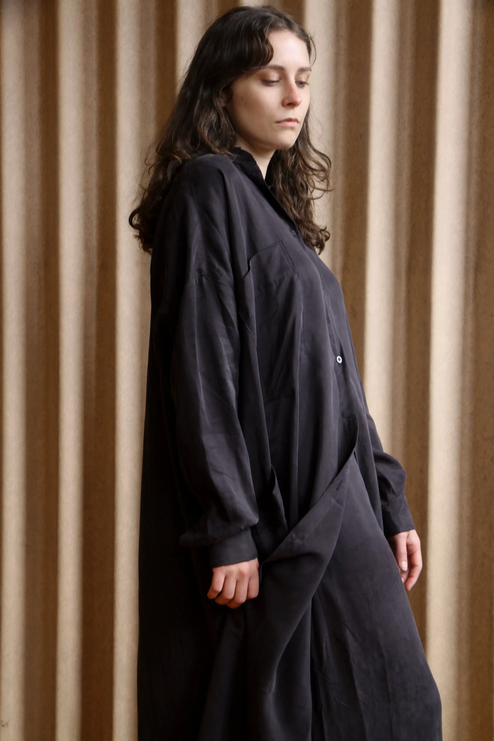 Tia Shirt with Pockets _ Slate