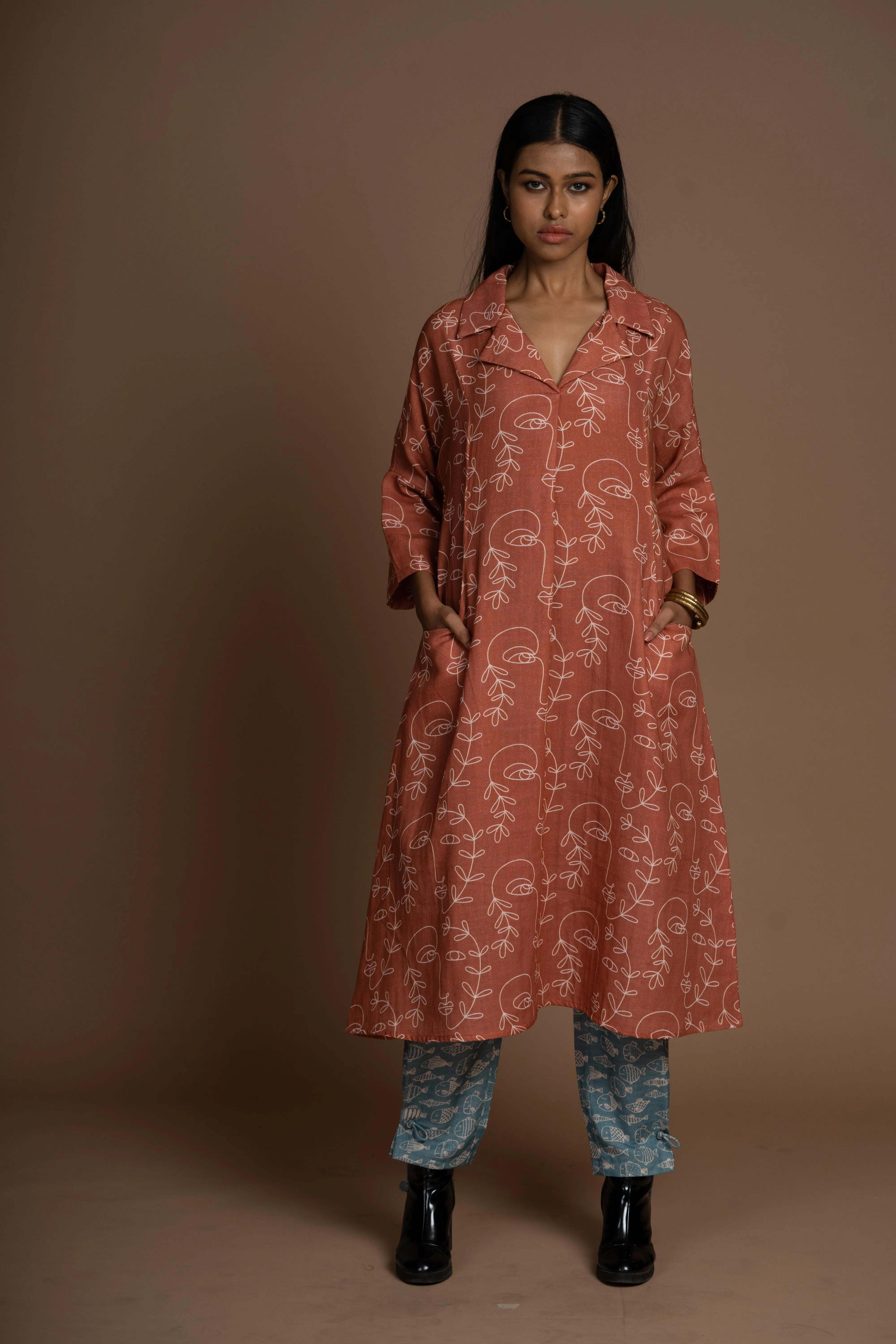 Tie-Knot Pants in Not Fishy At All Pattern