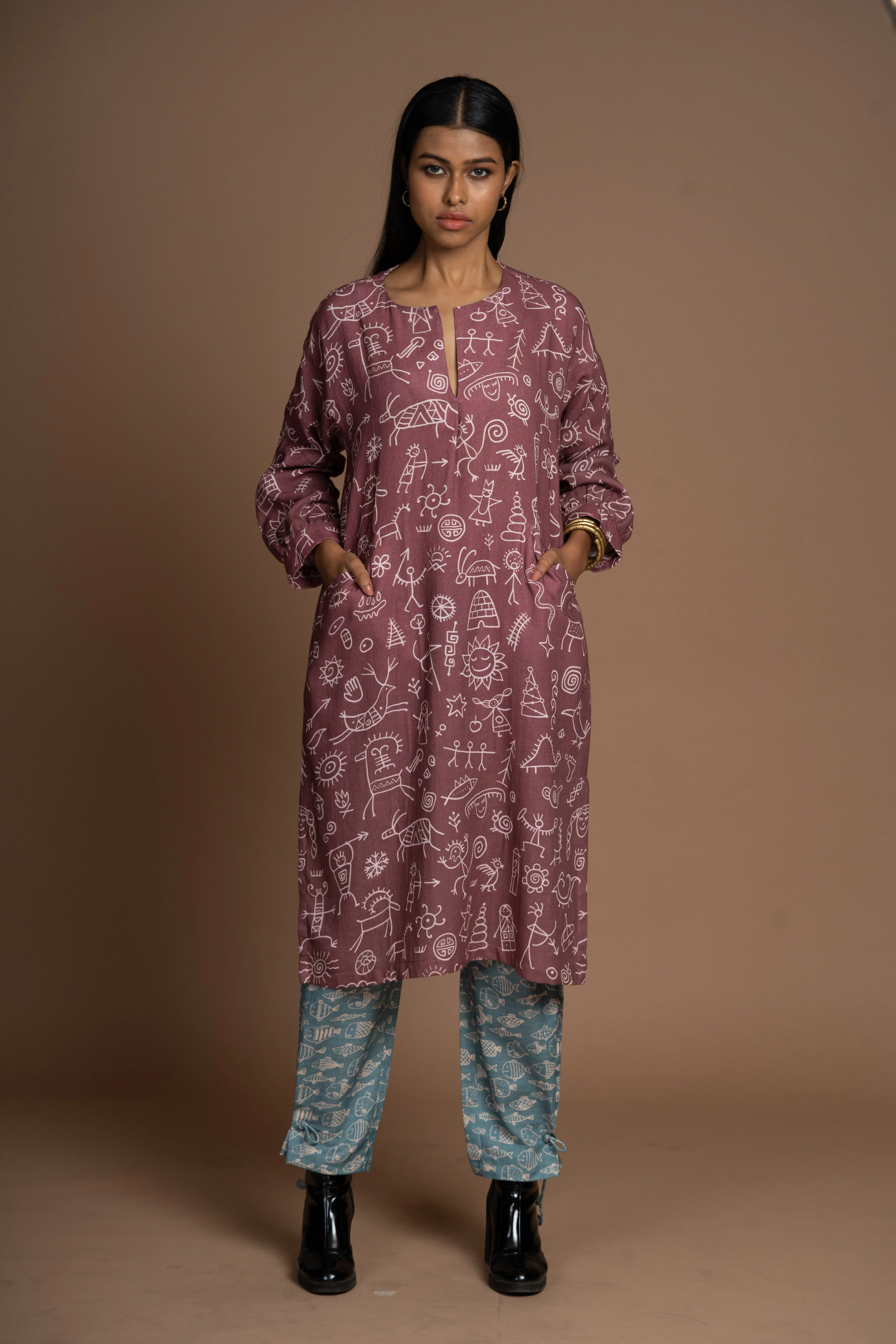 Tie-Knot Pants in Not Fishy At All Pattern