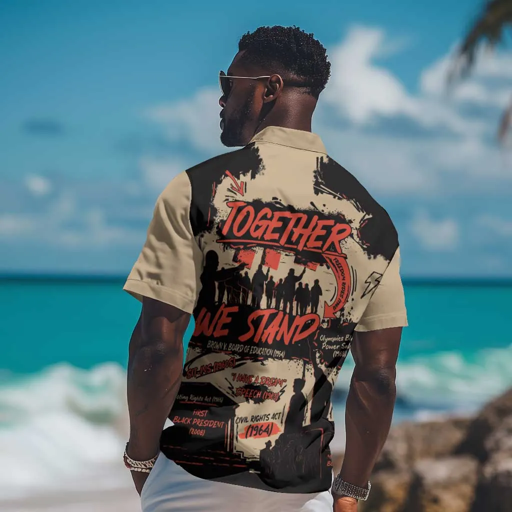 Together We Stand African American Hawaiian Shirt Important Milestones History Vintage DT03