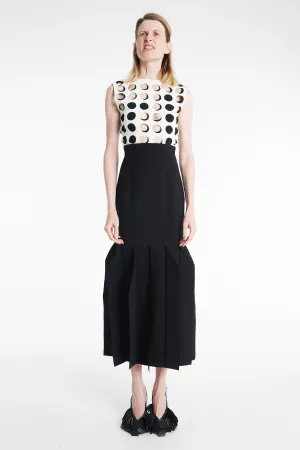 Top With Layered Holes White Black