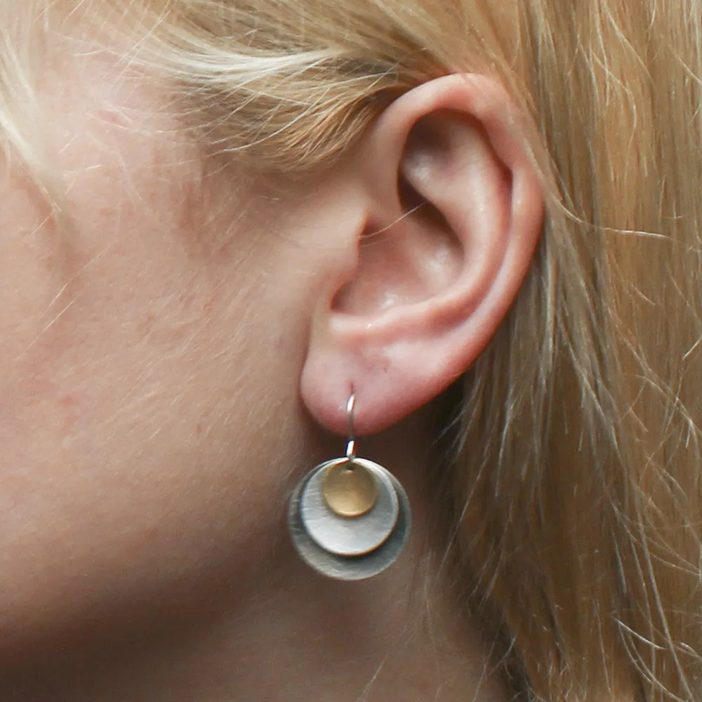 Triple Layered Discs Earring