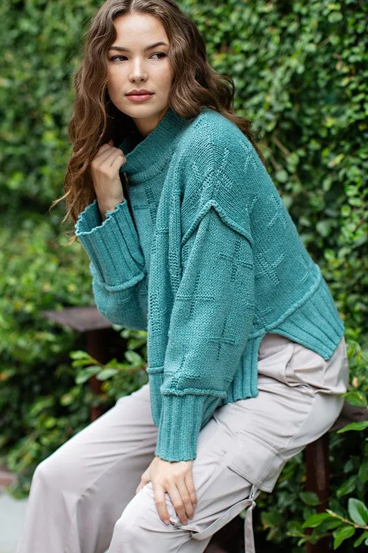 Turtle Neck Knit Top (Various colors), eesome