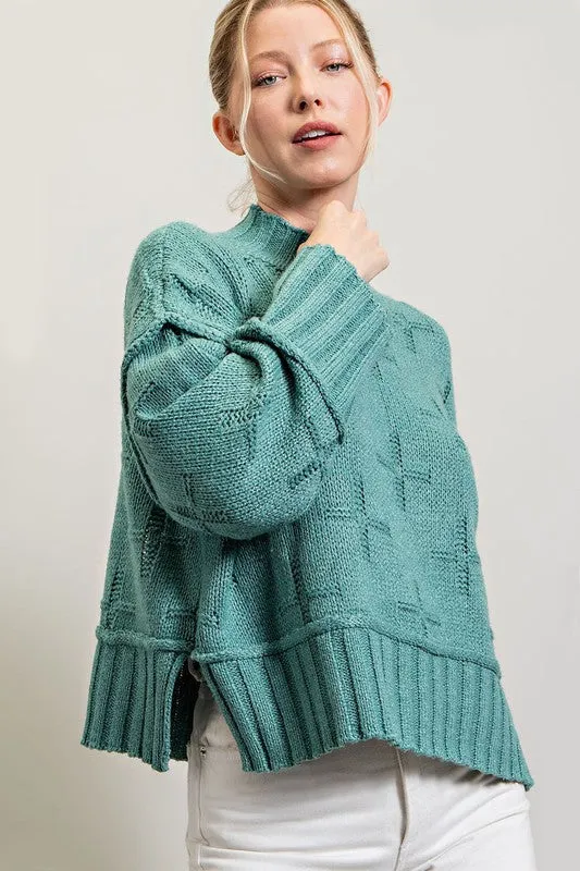 Turtle Neck Knit Top (Various colors), eesome