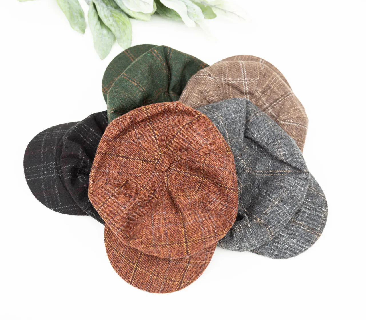 Tweed Newsboy Hats