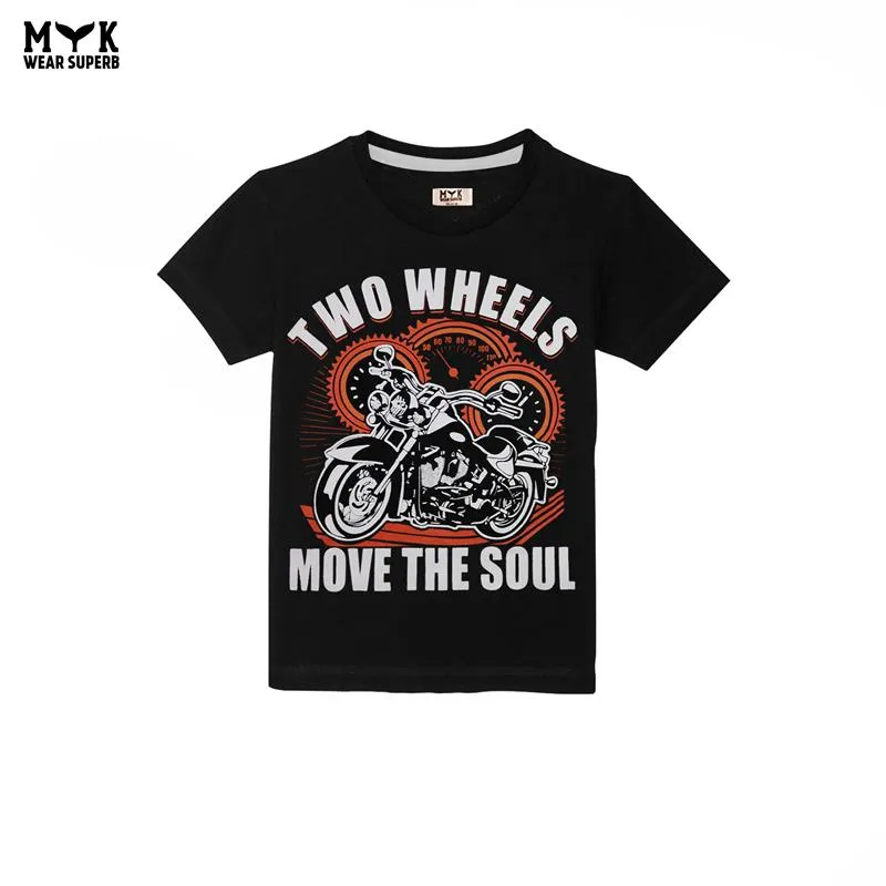 Two Wheels Kids Summer Set – Bold Black & Orange Biker Style