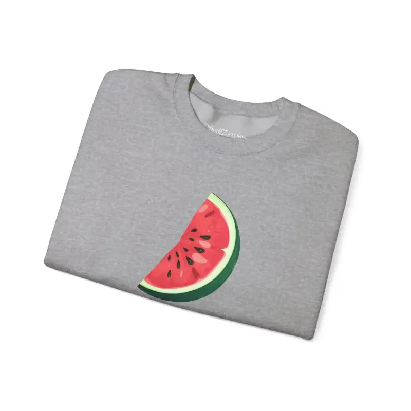 Unisex Heavy Crewneck Sweatshirt Watermelon Wedge Vibes
