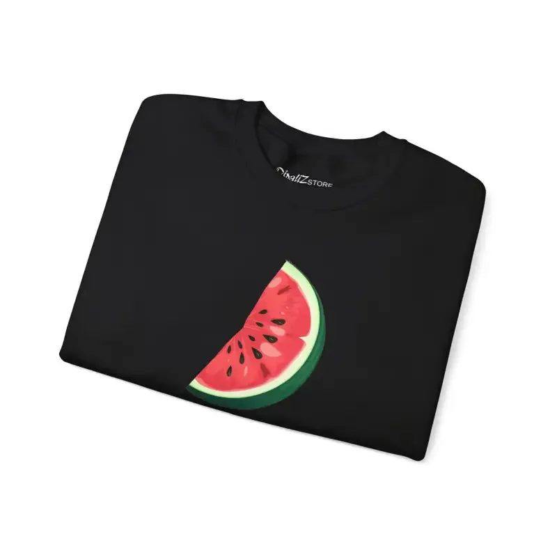 Unisex Heavy Crewneck Sweatshirt Watermelon Wedge Vibes