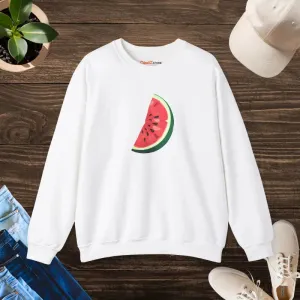 Unisex Heavy Crewneck Sweatshirt Watermelon Wedge Vibes