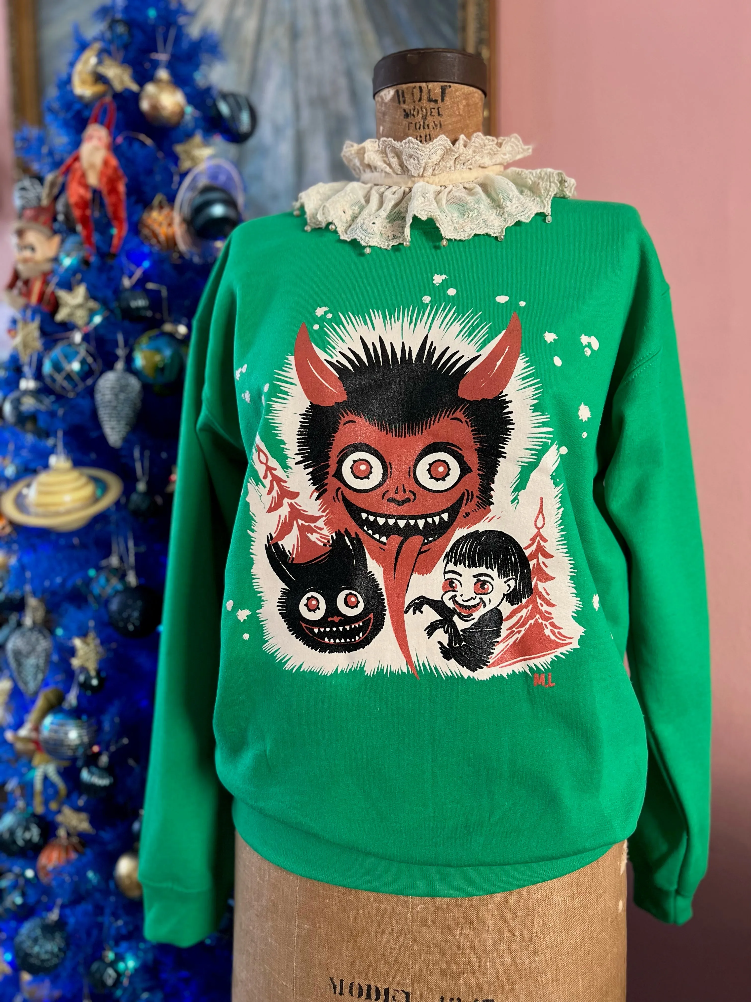 UNISEX KRAMPUS SWEATSHIRTS *GREEN