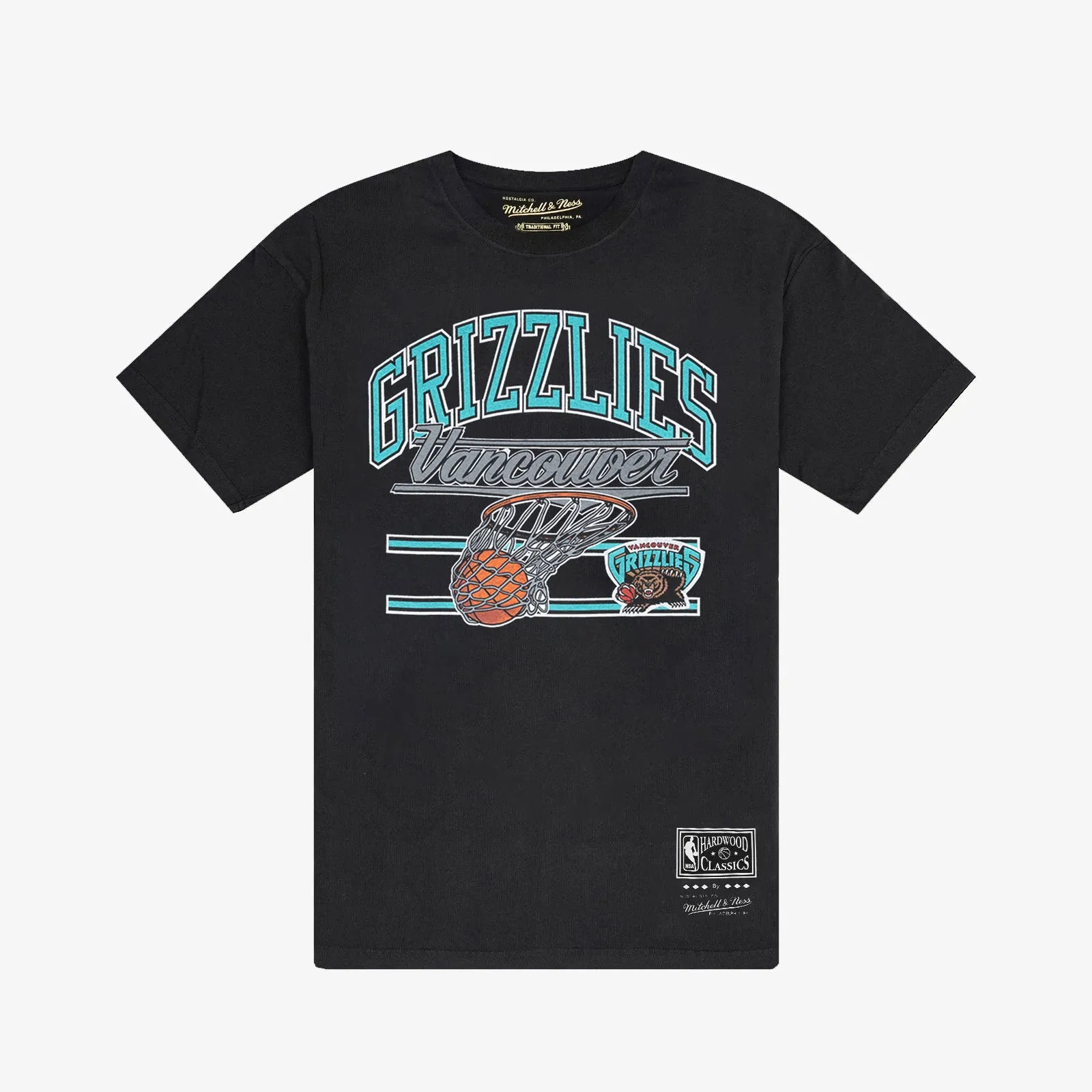 Vancouver Grizzlies Hoop Tee - Faded Black