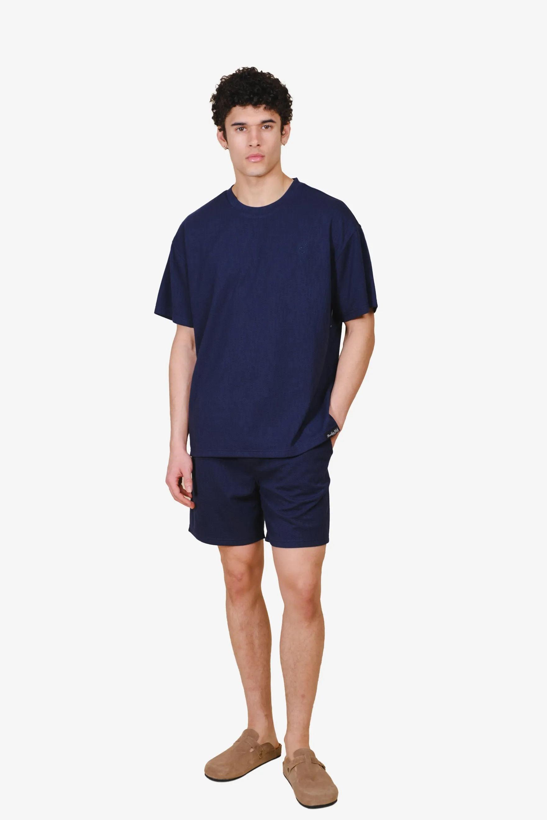Vertical Cross Knit Short