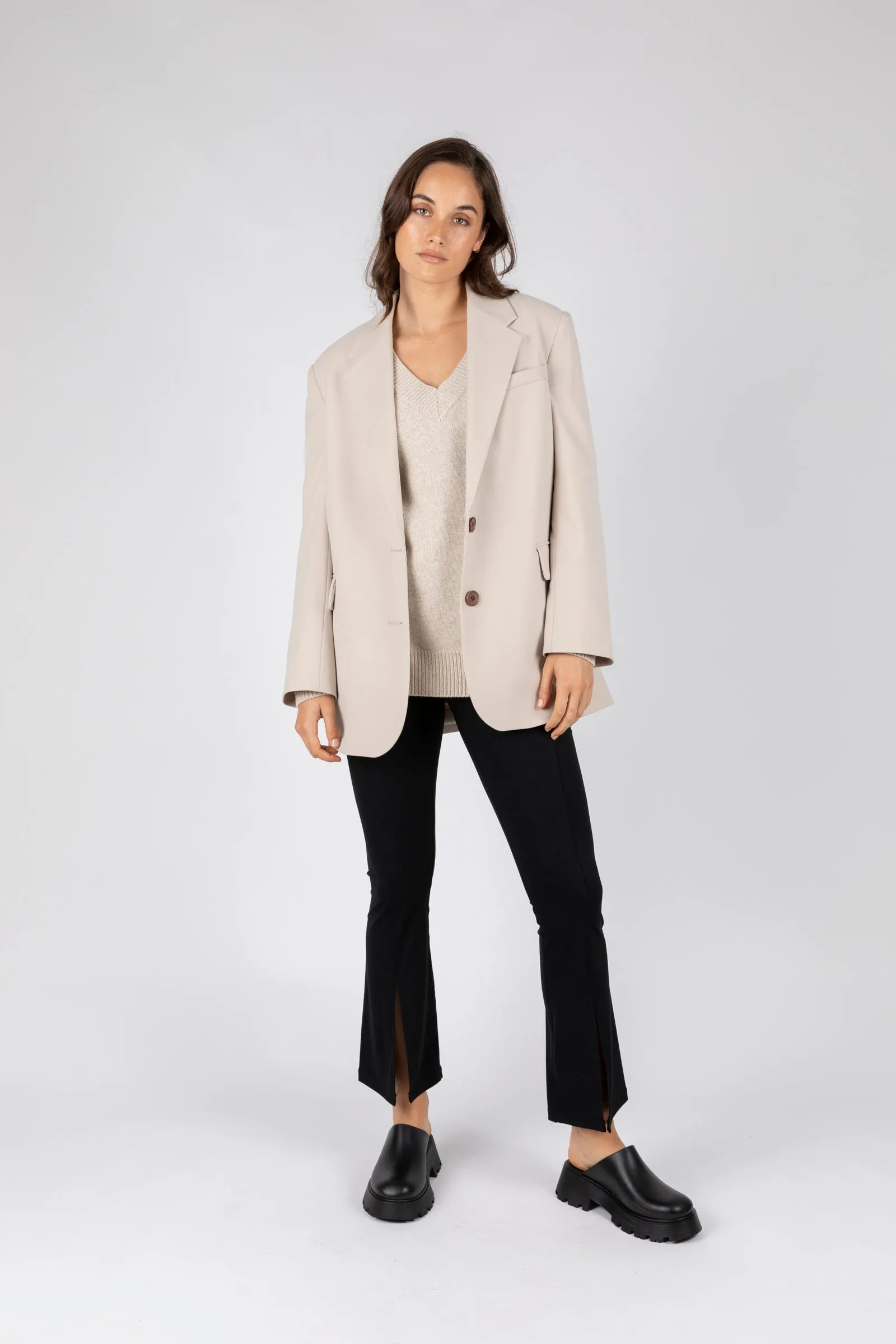 Vespa V-Neck Knit - Alabaster Marle