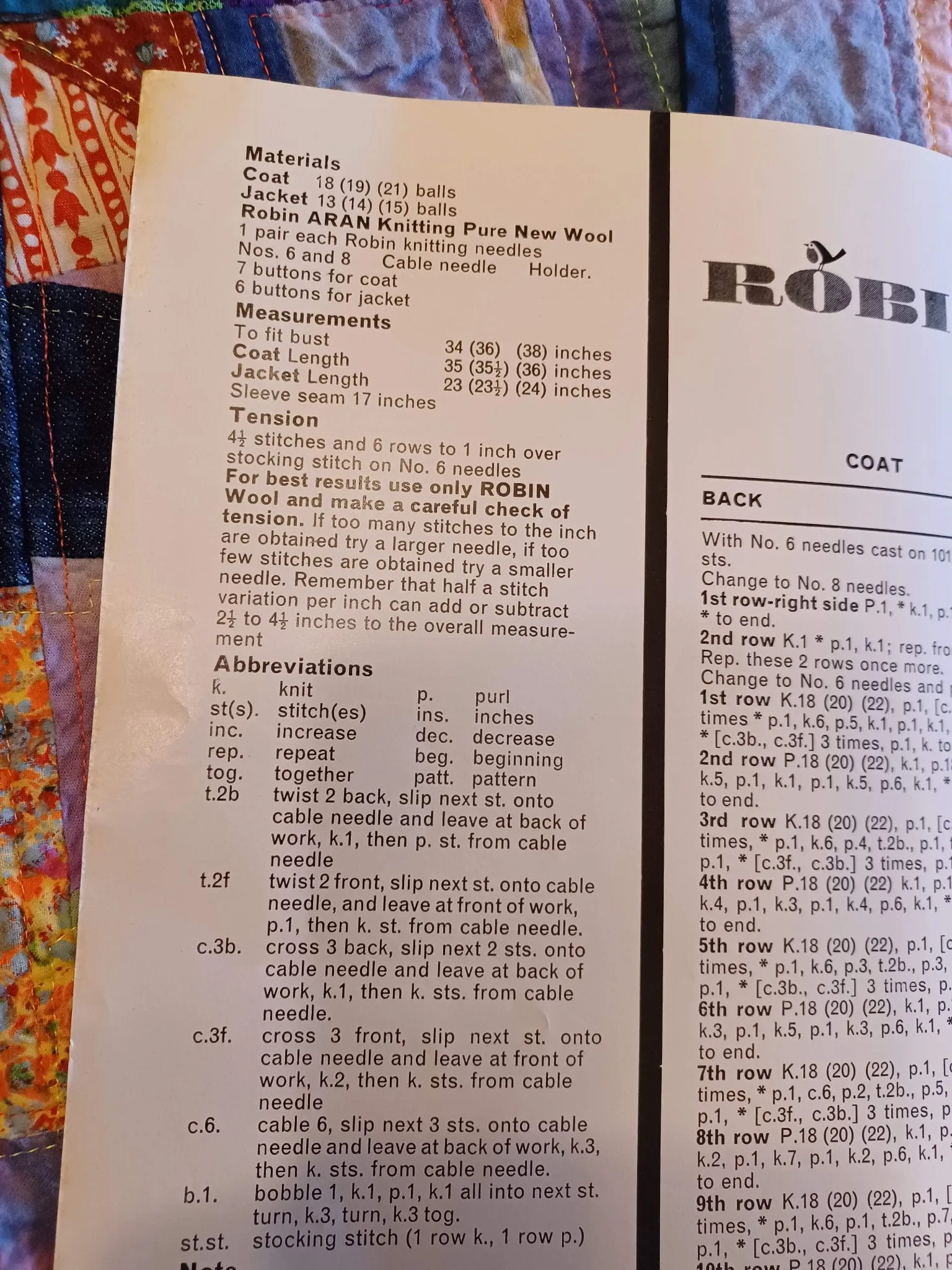Vintage Aran Sweater Knitting Patterns by Robin and by Bairnswear