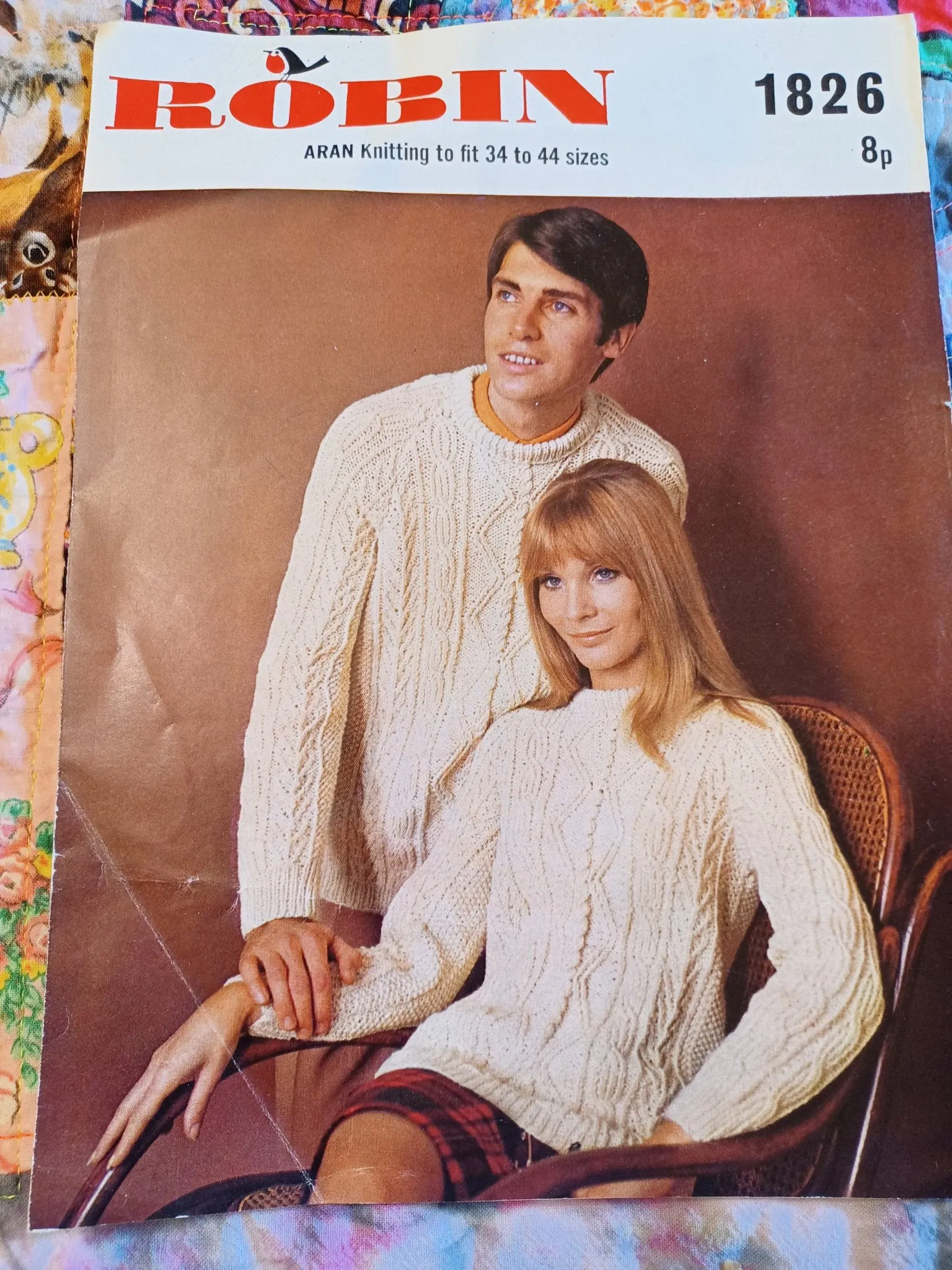 Vintage Aran Sweater Knitting Patterns by Robin and by Bairnswear