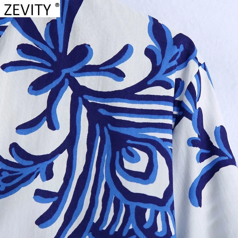 Vintage Blue Totem Floral