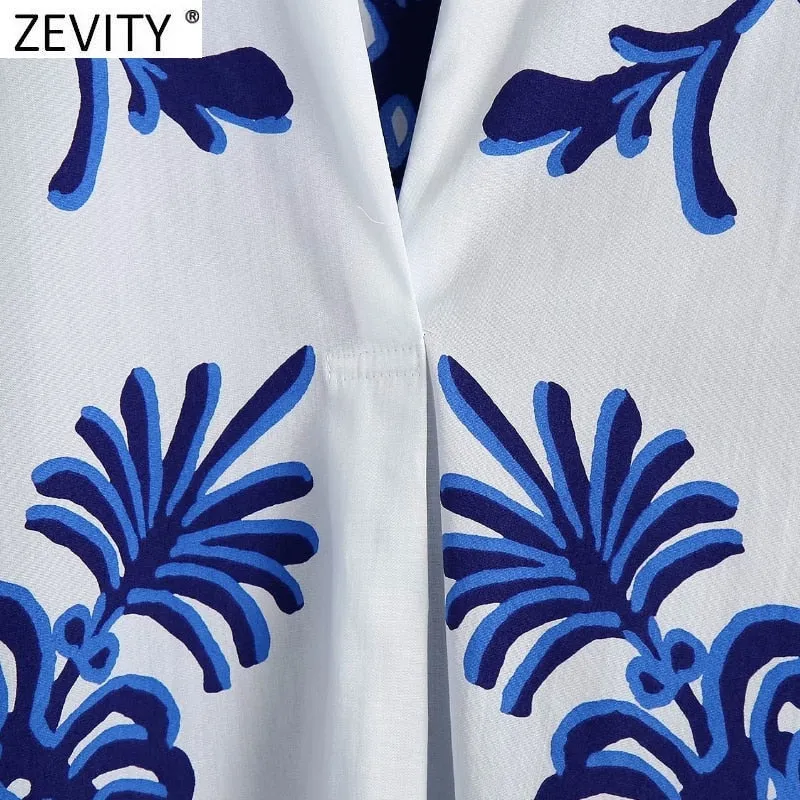 Vintage Blue Totem Floral